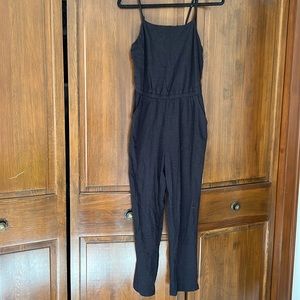 Black knit jumpsuit